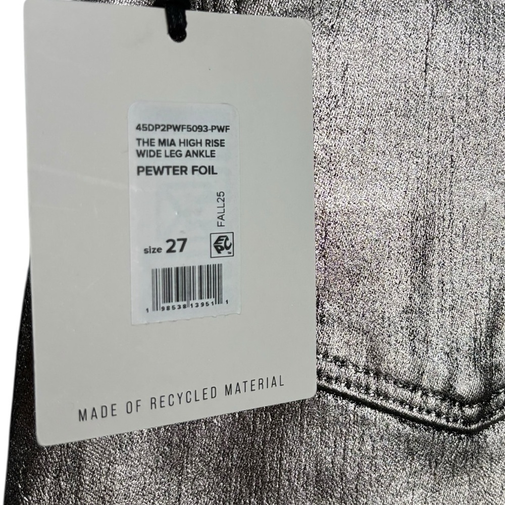 NEW Joe’s The Mia High Rise Wide Leg Ankle Jeans in Pewter Foil Size 27 - Picture 8 of 12